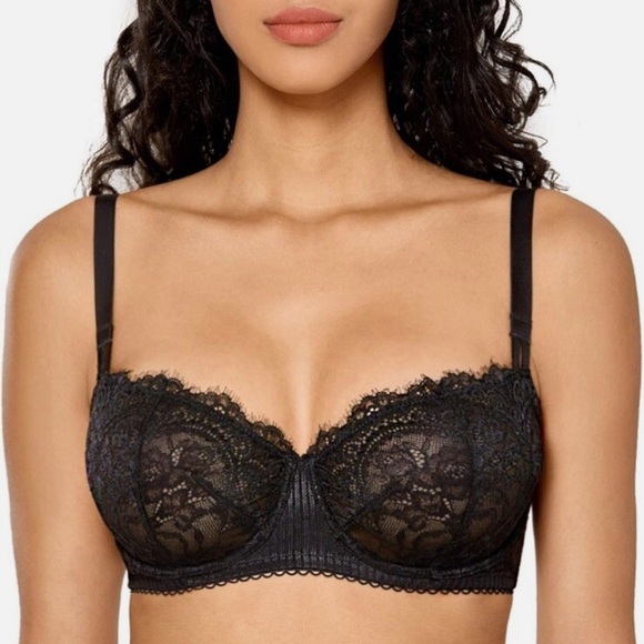 NWT DOBREVA Balconette Racer Push Up Bra Lace Plus  Size Underwire SF 2202201 - Picture 1 of 10